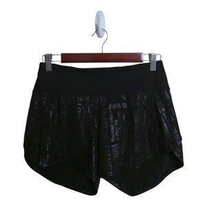 COPY - Lululemon Shorts Women 4 RUN Speed Up 20 YR MANIFESTO Foil 4" Shine Athl…